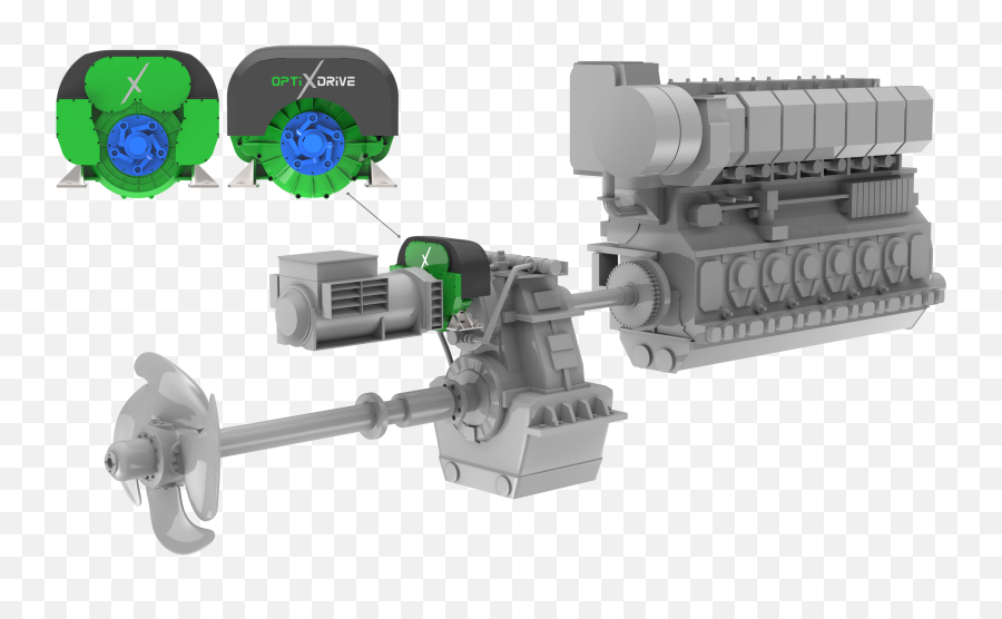 Powertrain Optixdrive One Pager Image - Shaft Generator Ship Png,Pager Png