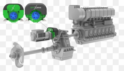 Powertrain Optixdrive One Pager Image - Shaft Generator Ship Png,Pager Png