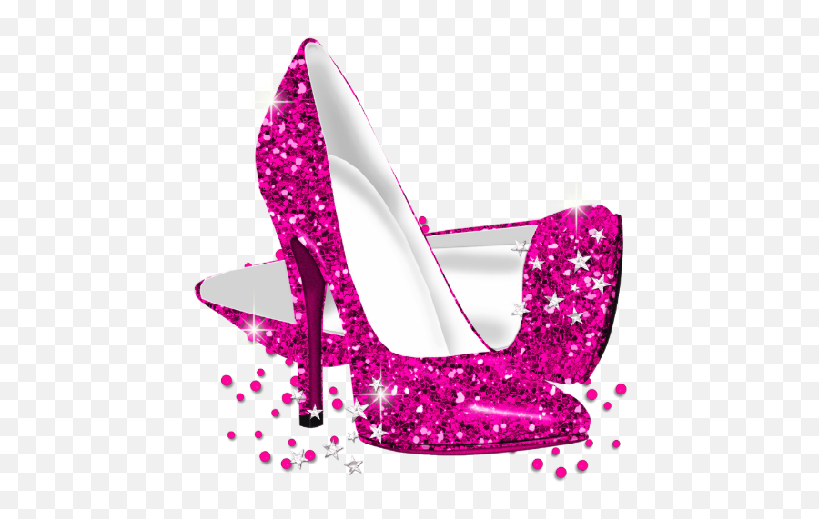 Fabulous Hot Pink Heels Gold Black Birthday Party Card In - Red Glitter High Heel Png,High Heel Png