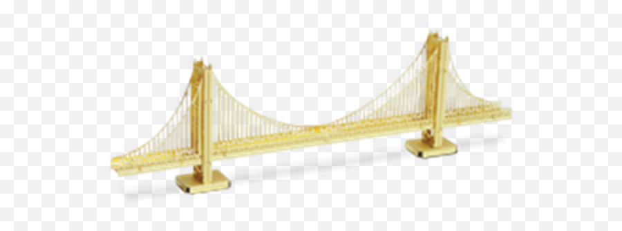 Download Metal Earth Gold Golden Gate Bridge 3d Famous - Golden Gate Bridge Modell Png,Golden Gate Bridge Png