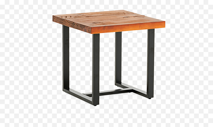 Metal Side Table With Wood Png