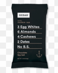 Rx Bar Chocolate Sea Salt - Rx Bars Chocolate Sea Salt Png,Salt Png