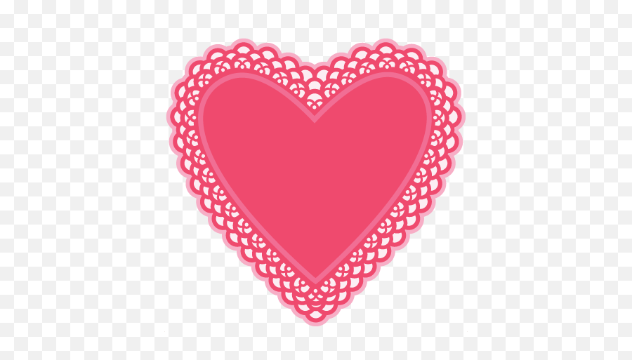 Pin - Free Valentine Heart Clip Art Png,Doily Png