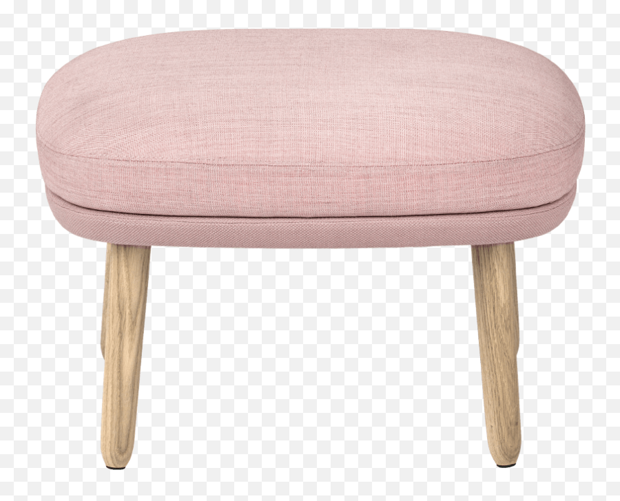Footstool Fabric Wooden Base - Fritz Hansen Ro Footstool Png,Stool Png