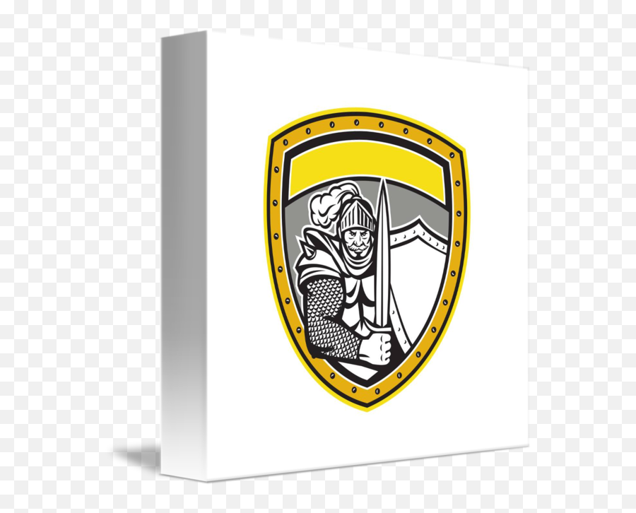 Knight Full Armor Open Visor Sword Shield Crest Re By Aloysius Patrimonio - Crest Png,Sword And Shield Transparent