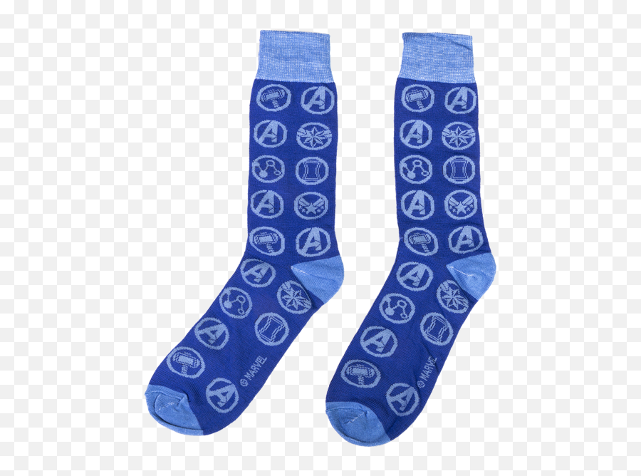 Marvel - Avengers Endgame Cosmic Symbols Blue Socks Png,Avengers Endgame Logo Png