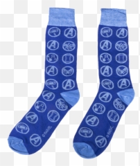 Marvel - Avengers Endgame Cosmic Symbols Blue Socks png