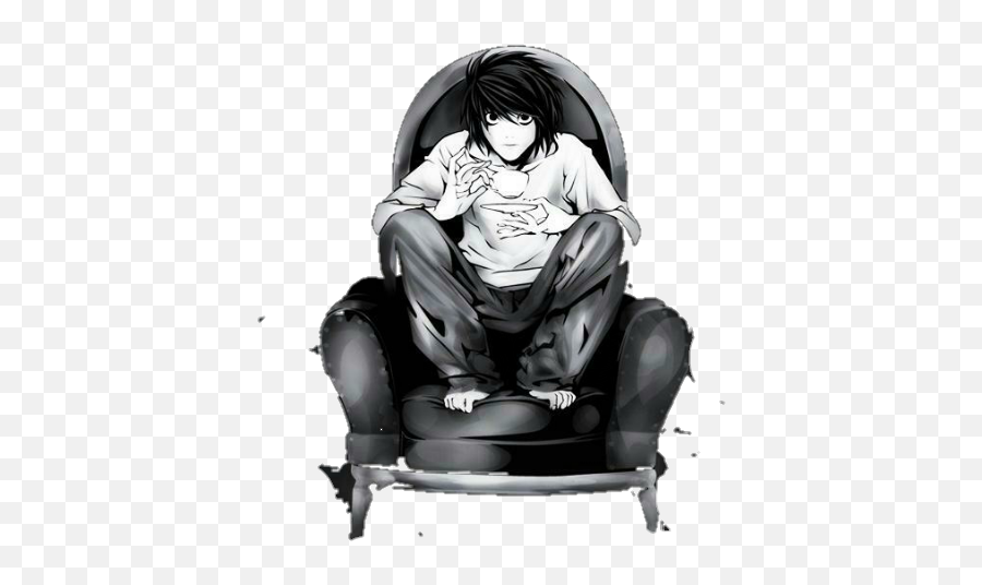 Anime L Deathnote Death Note - Iphone L Wallpaper Death Note Png,L Logo Death  Note - free transparent png images 