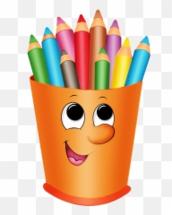 Notebook Clipart School Stuff - Colour Pencil Clipart png