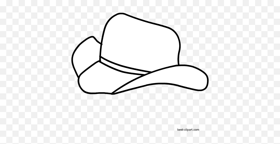 White Cowboy Hat Clipart Free - Transparent Cowboy Hat Png White,Black Cowboy Hat Png