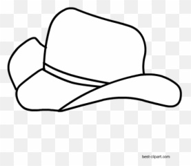 White Cowboy Hat Clipart Free - Transparent Cowboy Hat Png White,Black Cowboy Hat Png