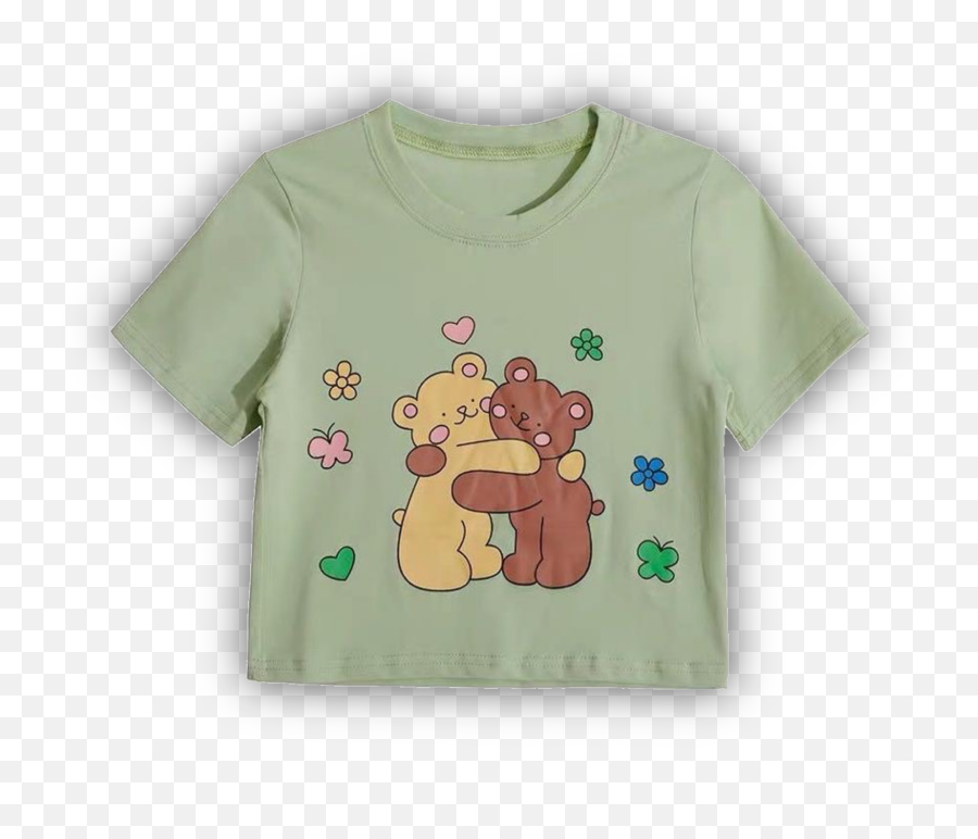 Bears Design Cute Aesthetic Sticker By Bub - Cute Aesthetic Shirt Designs Png,Green Tshirt Png