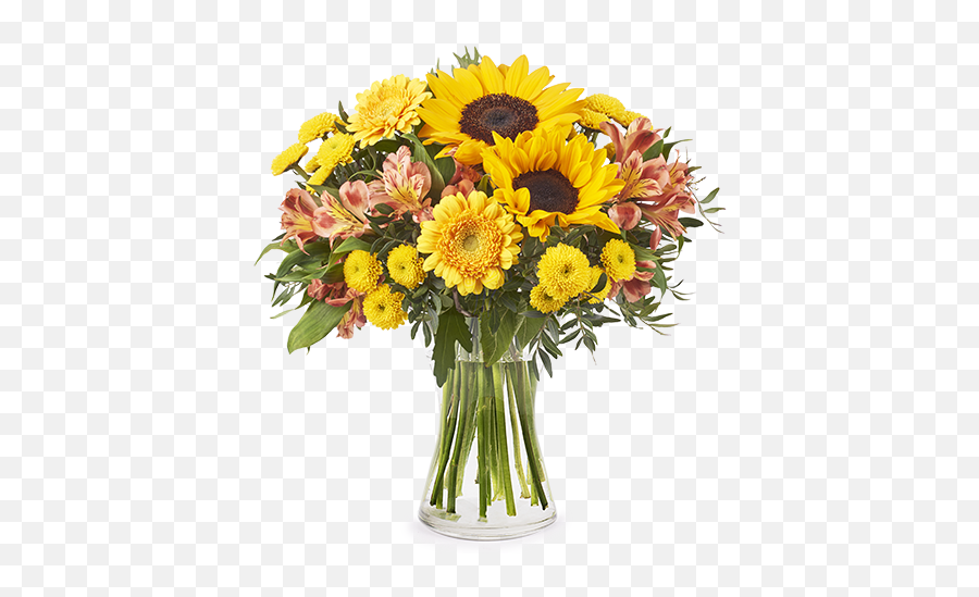 Seminyak Sunflowers U0026 Chrysanthemums - Rose And Sunflower Bouquet Png,Chrysanthemum Png