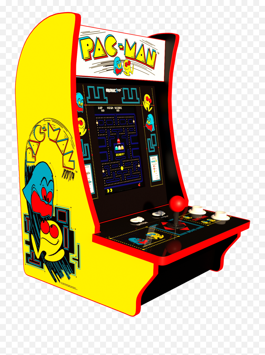 Pac - Man And Pac U0026 Pal Counter Arcade Machine Arcade1up Arcade 1up Pac Man Png,Arcade Machine Png