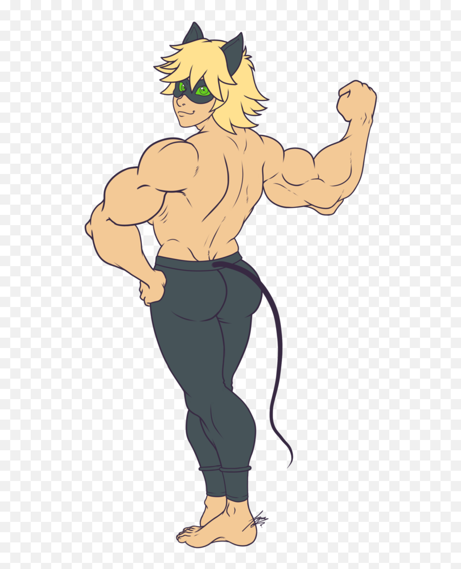 Adrien Agreste Muscle Hypertrophy Homo Sapiens Biceps - Chat Noir Muscle Growth Png,Muscle Man Png