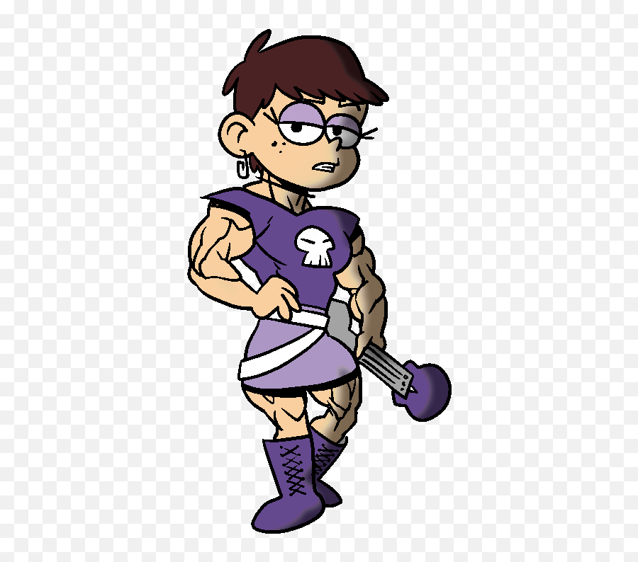 Luna Muscle By Ldejrufffan - Loud House Muscle Growth Loud House Muscle Growth Luna Loud Png,Muscle Png