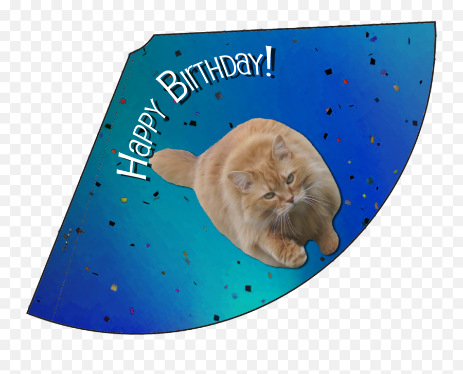 Download Luna Blue Confetti Birthday Hat - Party Hat Png Birthday,Happy Birthday Hat Png