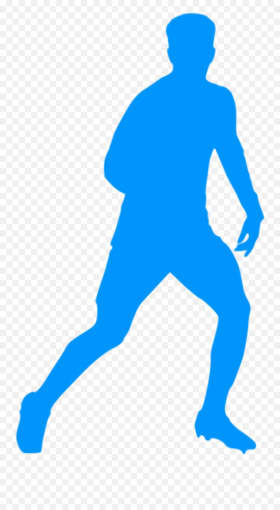 Silhouette Football 15 Clipart - Blue Football Player Silhouette Png,Football Player Silhouette Png