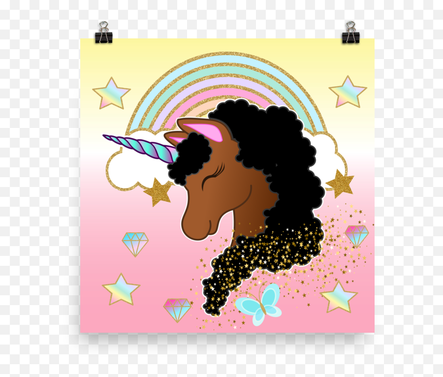Download Afro Unicorn Poster African American Girls And Afro Puff Unicorn Png Rainbow Unicorn Png Free Transparent Png Images Pngaaa Com - rainbow afro roblox