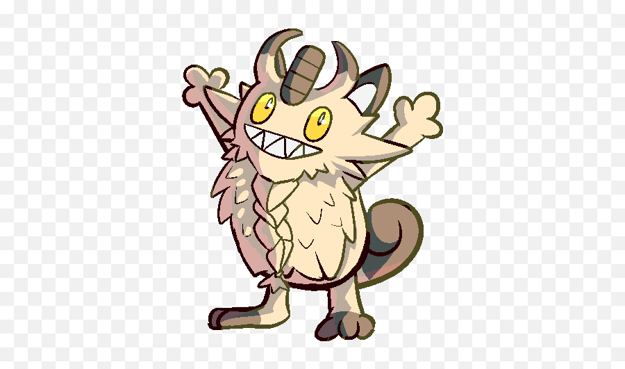 Galarian Meowth By Unclear - Fur Affinity Dot Net Meowth Galar Shiny Png,Meowth Transparent