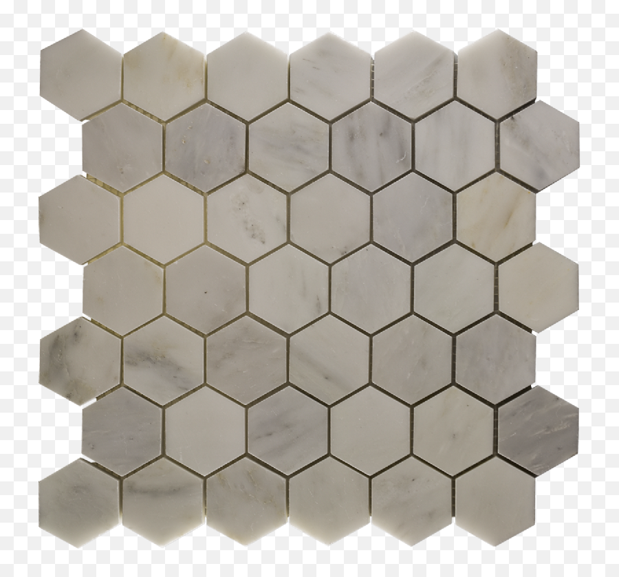 Eastern White 2 Hexagon Mosaics Stone Tile Genrose - Tile Png,White Hexagon Png