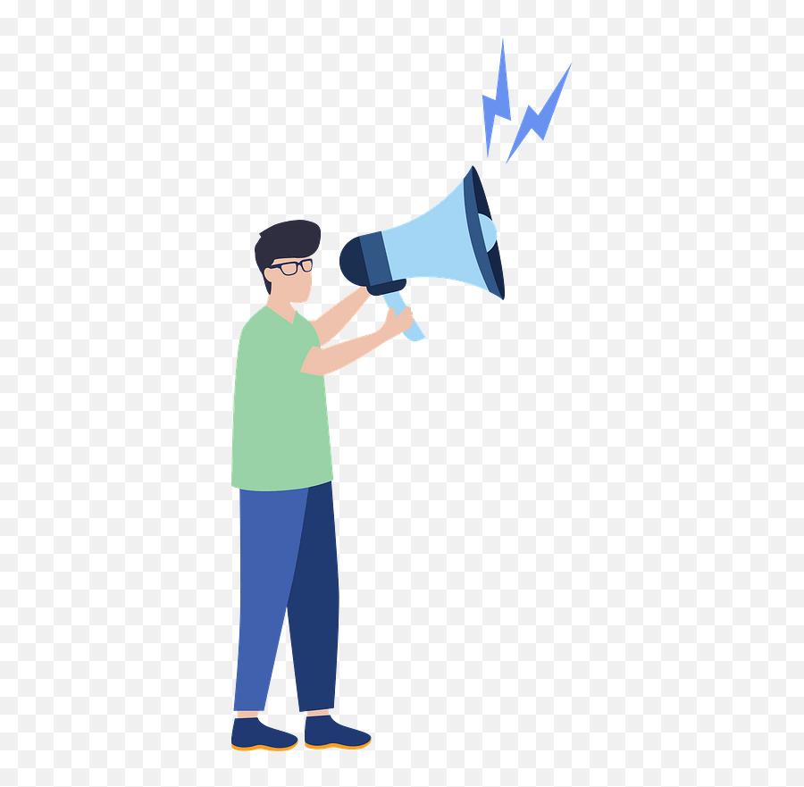 Man With Megaphone Clipart - Man With Megaphone Clipart Png,Megaphone Clipart Png