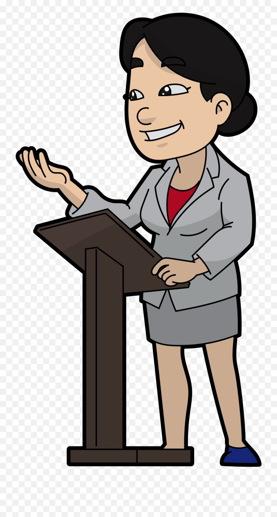 Woman Cartoon Speaking Png Clipart - Cartoon Public Speaking Clipart, Speaking Png - free transparent png images 