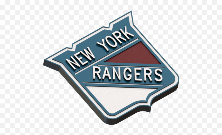 3d Printed New York Rangers Logo - Label Png,Rangers Logo Png