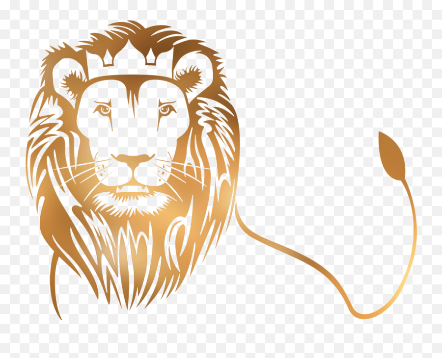 Download Anothen - Gold Lion Head Png Png Image With No Gold Lion Head Png,Lion Head Transparent