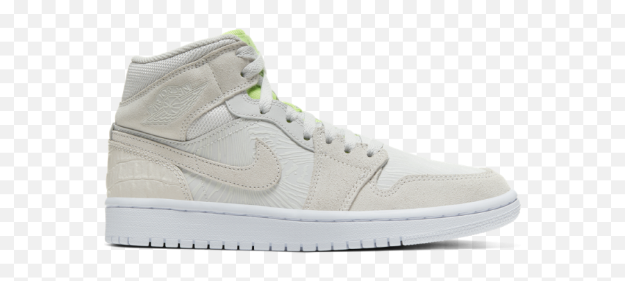 Wmns Air Jordan 1 Mid Vs - Jordan 1 Mid Vast Grey Ghost Green W Png,Air Jordan Iii Premium Icon