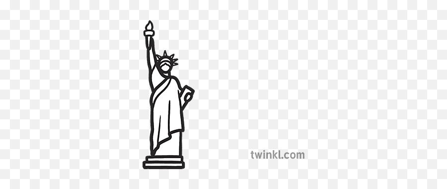 Statue Of Liberty Map Icon Landmark New York Usa Eyfs Black - Illustration Png,Map Of Usa Icon