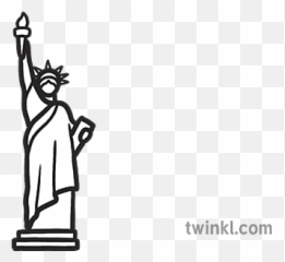 Statue Of Liberty Map Icon Landmark New York Usa Eyfs Black - Illustration png