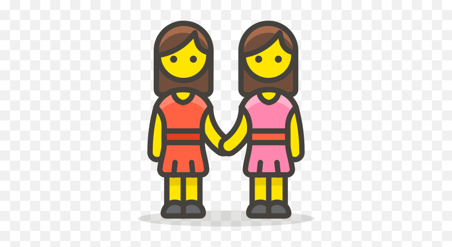 Two Women Holding Hands Free Icon Of - El Ele Skan Çöp Adamlar Png,Two Hands Icon