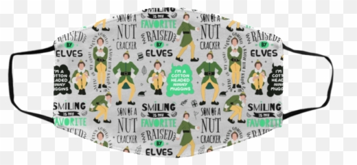 Christmas Elf Face Mask - Buddy The Elf Washable Reusable Png,Buddy Icon Funny