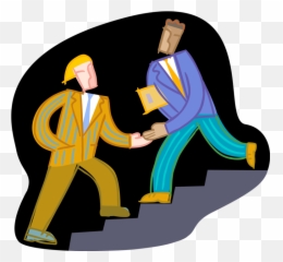 Colleagues Pass - Vector Image Illustration png