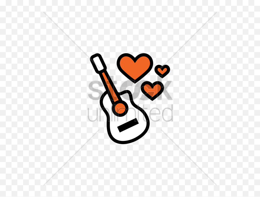 Guitar Icon With Heart Vector Image - 1527482 Stockunlimited Guitar Heart Drawing Png,Google Drawings Icon