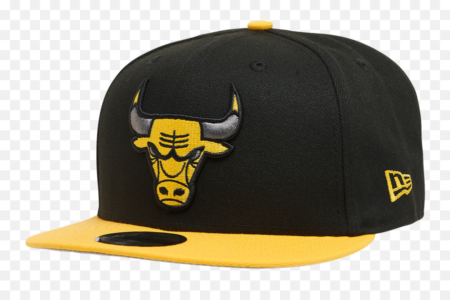 New Era Mens Nba 9fifty Icon Snapback Cap In Blackyellow - Chicago Bulls Fitted Hat Black Yellow Png,Nba Icon