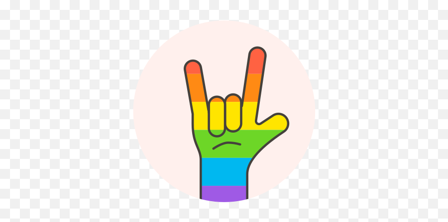 Flag Hand Lgbtq Rock Free Icon - Iconiconscom Sign Language Png,A Rock Icon