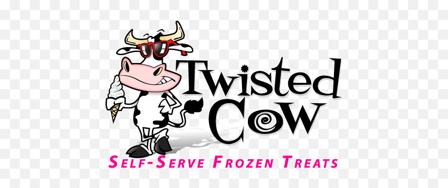 Twisted - Cowlogowtagline Twisted Cow Frozen Treats Cartoon Png,Cow Logo
