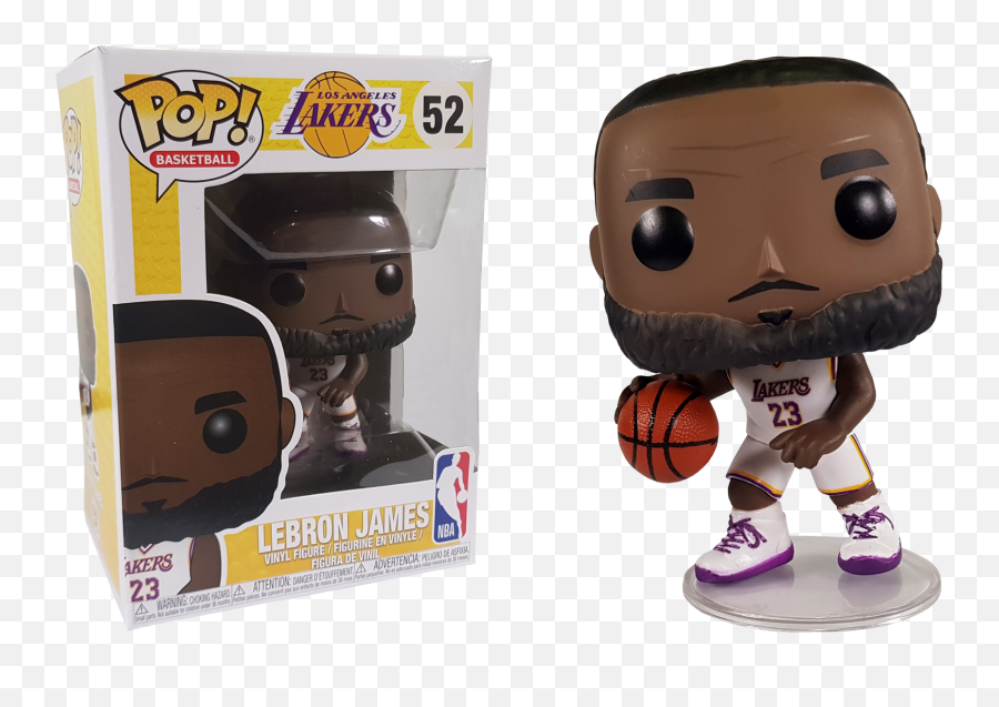 Nba Basketball - Lebron James La Lakers White Uniform Pop Lebron James Pop Funko Png,Lebron James Transparent