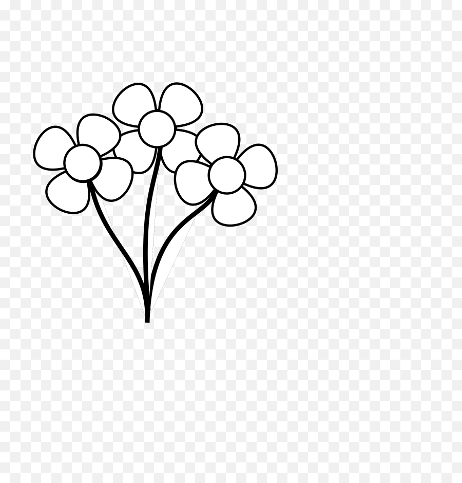 Black White Flower Clipart Free Download Clip Art - Black And White Flowers Clip Art Png,Black And White Flower Png