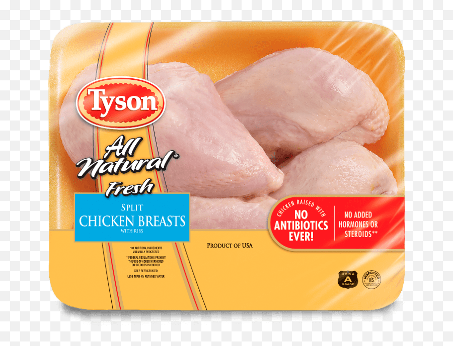 All Natural Fresh Split Chicken Breasts Tyson Brand - Tyson Split Chicken Breast Png,Chicken Breast Icon