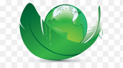 3d Earth And Leaf Logo Templates - Green png