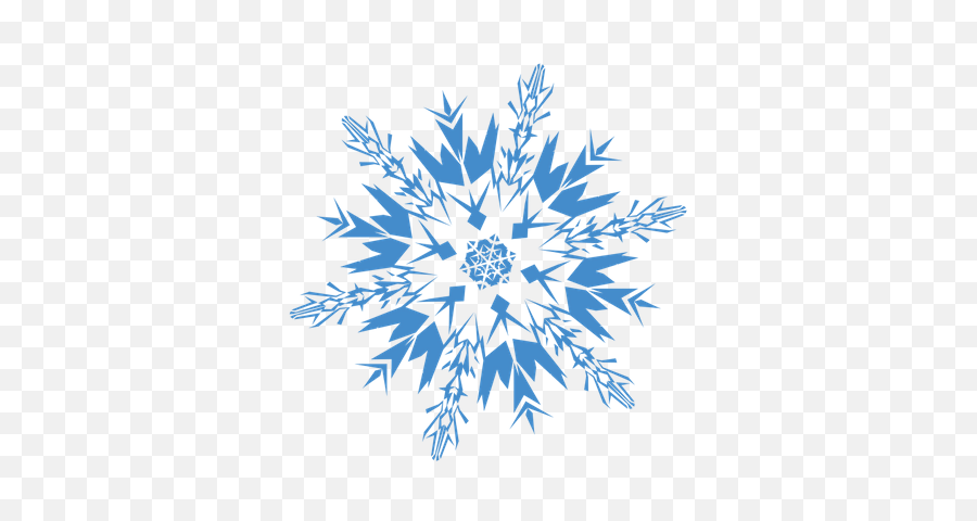 White Snowflake Transparent Png - Transparent Background Blue Snowflake Png,Transparent Snow