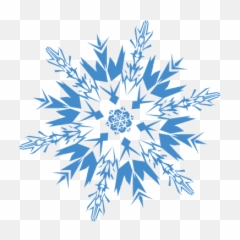 White Snowflake Transparent Png - Background Blue