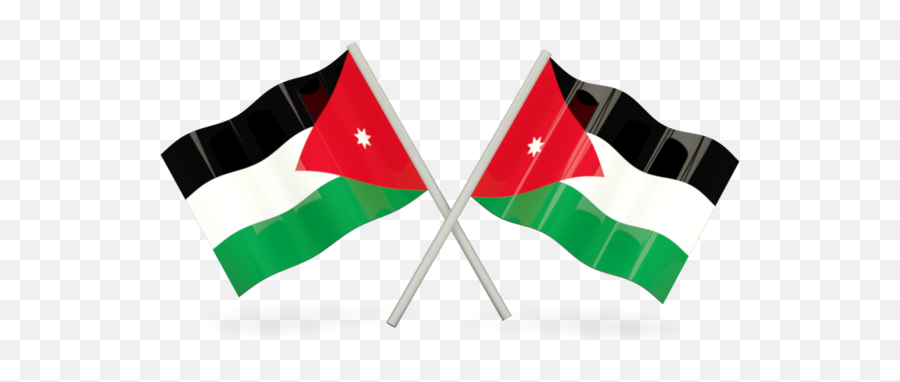 Two Wavy Flags Illustration Of Flag Jordan - Palestine Flags Transparent Background Png,Jordan Png