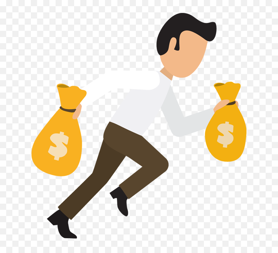 Download Money Png - Man With Money Bag Png Png Image With Person With Money Png,Bags Of Money Png