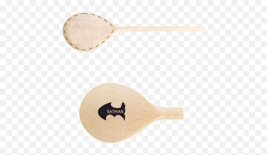 Classic Wooden Spoon 30 Cm With Printing Batman Vs Robin - Squash Tennis Png,Batman And Robin Png