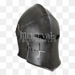 Epic Dark Visored Barbuta Helmet - Barbute Helmet Png,Knight Helmet Png