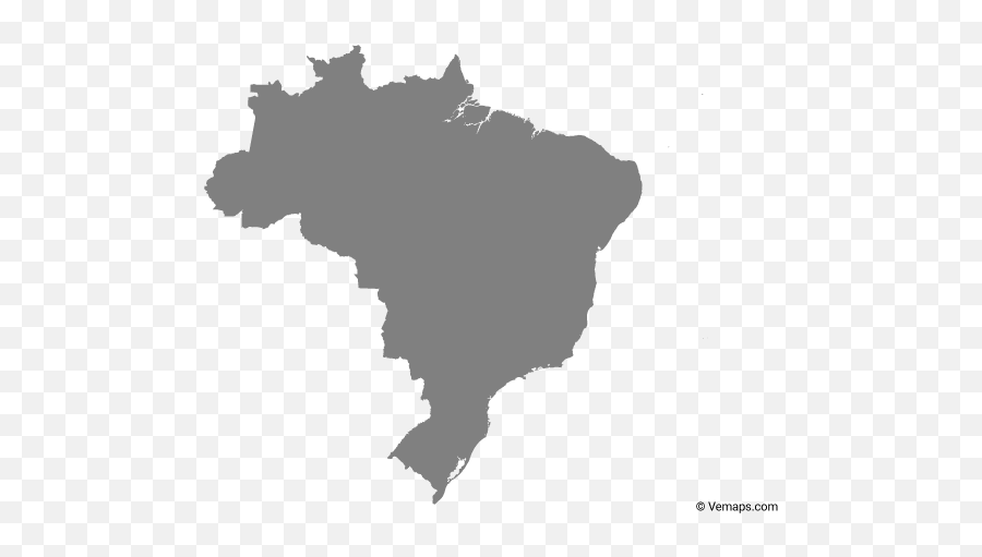 Vector Maps Of Brazil - Brazil Map Png,Brazil Png